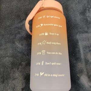Gradient Water Bottle with Motivational Time Markers